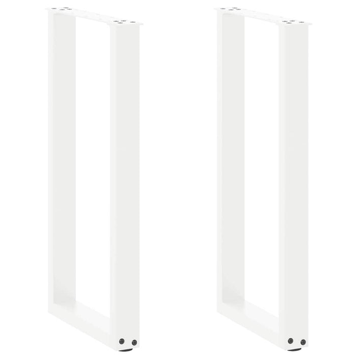 Picioare de masă consolă în formă de U, 2 buc., alb, 38x(72-73) cm, oțel - WALTI WALTI