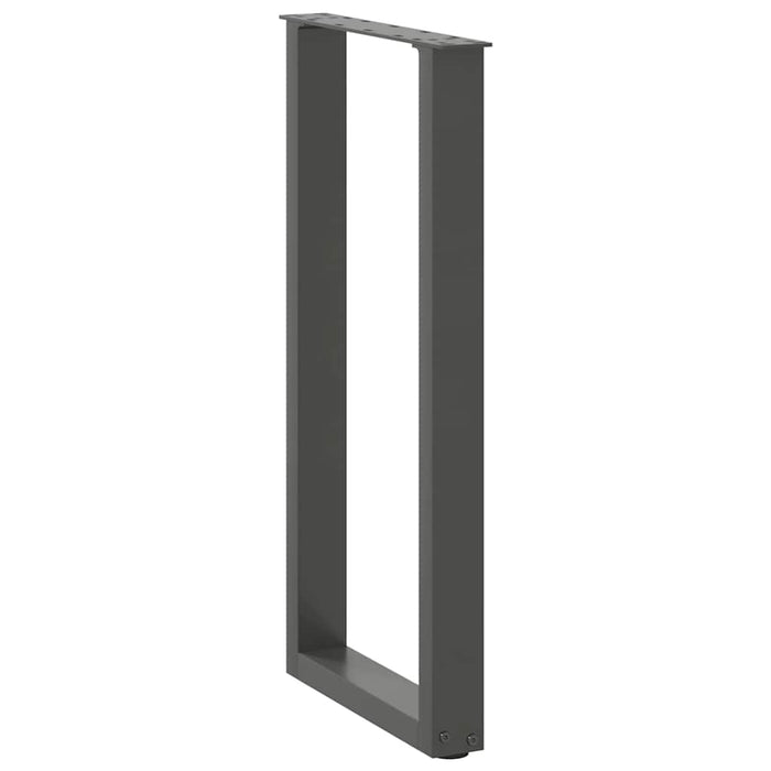 Picioare de masă consolă în formă de U, 2 buc., antracit, 38x(72-73) cm, oțel WALTI