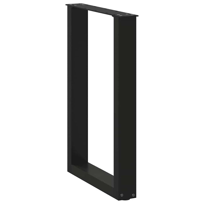 Picioare de masă în formă de U, 2 buc., negru, 50x(72-73) cm, oțel WALTI