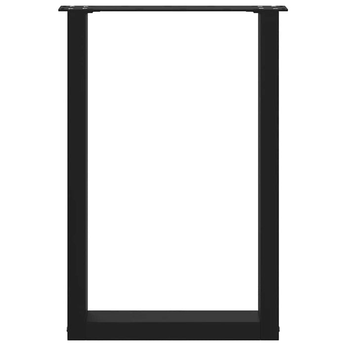 Picioare de masă în formă de U, 2 buc., negru, 50x(72-73) cm, oțel WALTI