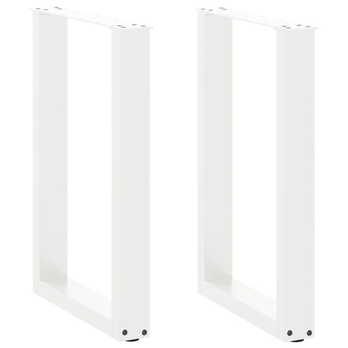 Picioare de masă în formă de U, 2 buc., alb, 50x(72-73) cm, oțel - WALTI WALTI