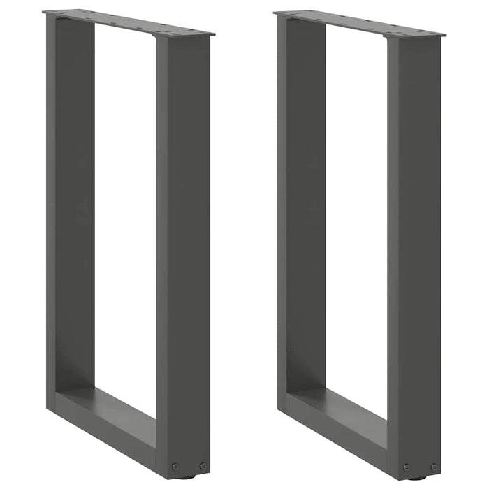 Picioare de masă în formă de U, 2 buc., antracit, 50x(72-73) cm, oțel - WALTI WALTI