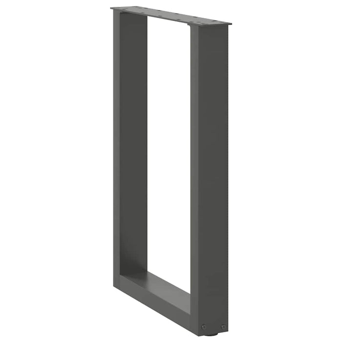 Picioare de masă în formă de U, 2 buc., antracit, 50x(72-73) cm, oțel - WALTI WALTI