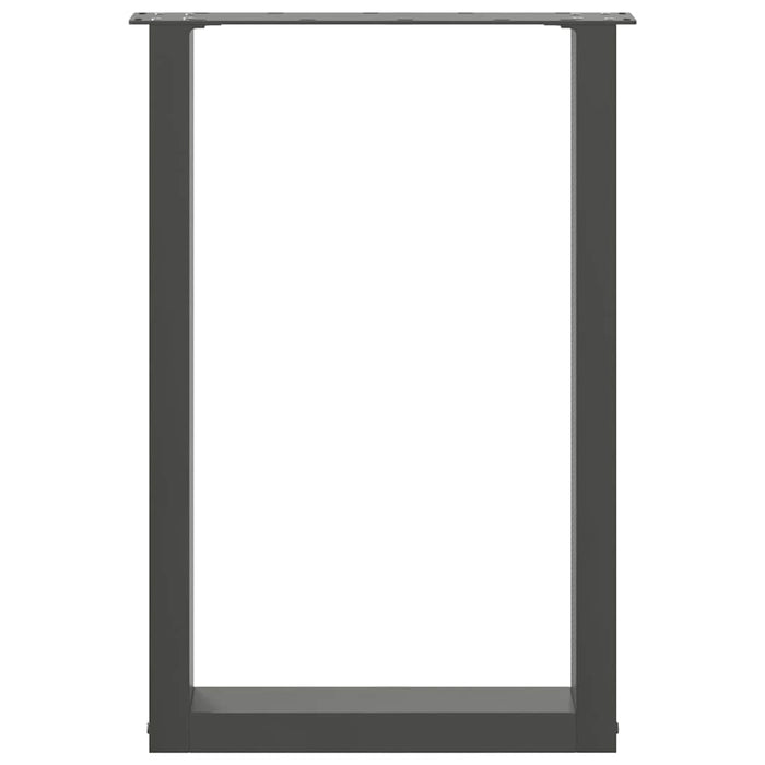Picioare de masă în formă de U, 2 buc., antracit, 50x(72-73) cm, oțel - WALTI WALTI