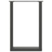 Picioare de masă în formă de U, 2 buc., antracit, 50x(72-73) cm, oțel - WALTI WALTI