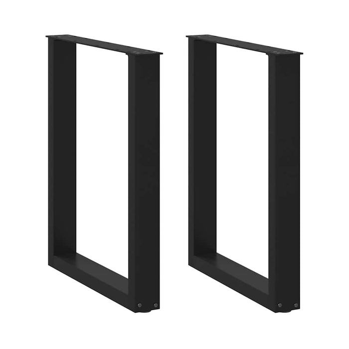 Picioare de masă în formă de U, 2 buc., negru, 60x(72-73) cm, oțel - WALTI WALTI