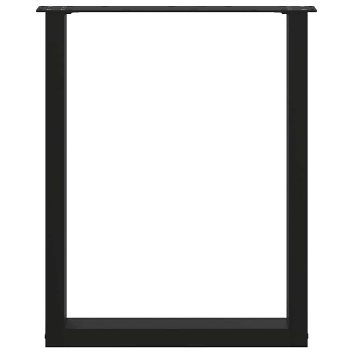Picioare de masă în formă de U, 2 buc., negru, 60x(72-73) cm, oțel - WALTI WALTI