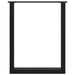 Picioare de masă în formă de U, 2 buc., negru, 60x(72-73) cm, oțel - WALTI WALTI