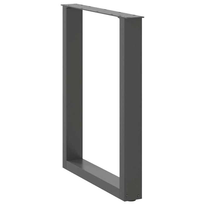 Picioare de masă în formă de U, 2 buc., antracit, 60x(72-73) cm, oțel WALTI