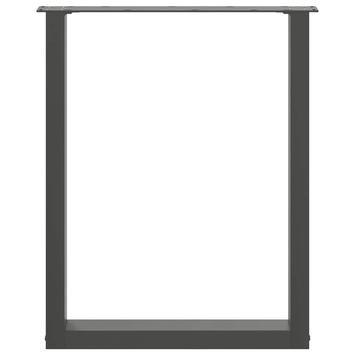 Picioare de masă în formă de U, 2 buc., antracit, 60x(72-73) cm, oțel WALTI