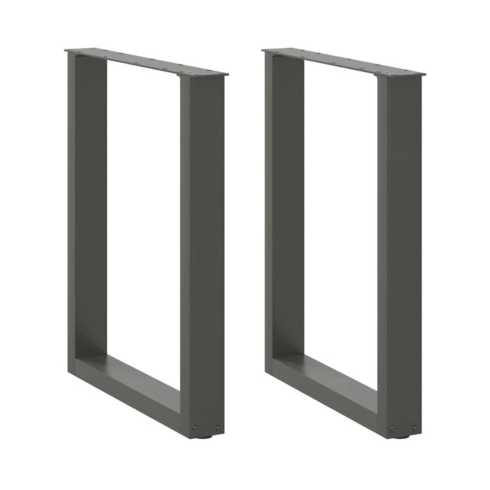 Picioare de masă în formă de U, 2 buc., antracit, 70x(72-73) cm, oțel WALTI