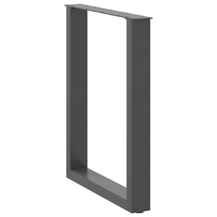 Picioare de masă în formă de U, 2 buc., antracit, 70x(72-73) cm, oțel WALTI