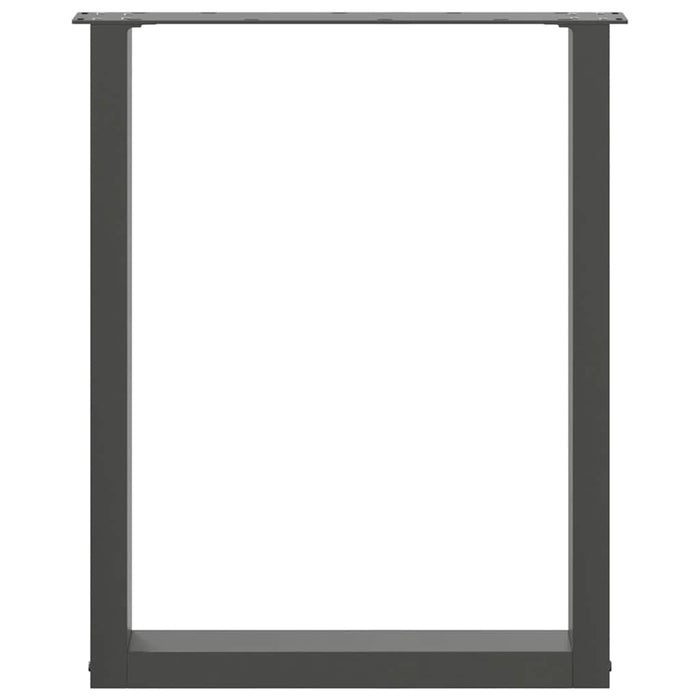Picioare de masă în formă de U, 2 buc., antracit, 70x(72-73) cm, oțel WALTI