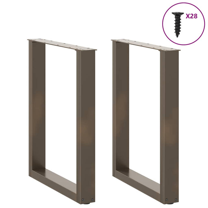 Picioare de masă în formă de U, 2 buc., oțel natural, 70x(72-73) cm WALTI