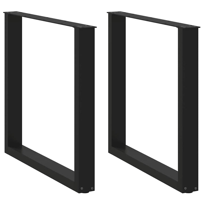 Picioare de masă în formă de U, 2 buc., negru, 80x(72-73) cm, oțel - WALTI WALTI