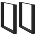 Picioare de masă în formă de U, 2 buc., negru, 80x(72-73) cm, oțel - WALTI WALTI