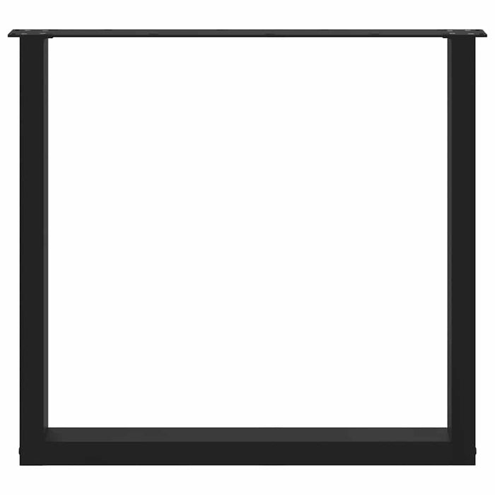 Picioare de masă în formă de U, 2 buc., negru, 80x(72-73) cm, oțel - WALTI WALTI