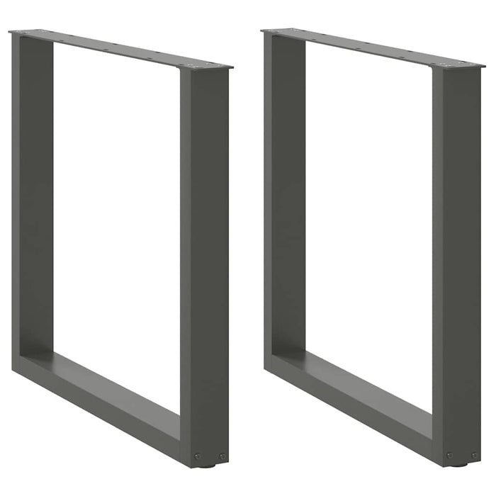 Picioare de masă în formă de U, 2 buc., antracit, 80x(72-73) cm, oțel WALTI