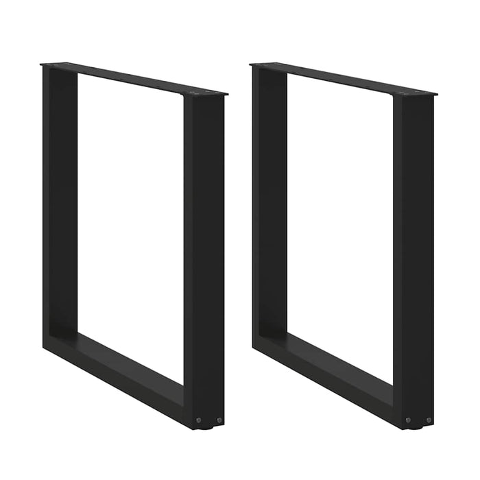 Picioare de masă în formă de U, 2 buc., negru, 90x(72-73) cm, oțel - WALTI WALTI