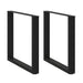 Picioare de masă în formă de U, 2 buc., negru, 90x(72-73) cm, oțel - WALTI WALTI