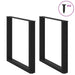 Picioare de masă în formă de U, 2 buc., negru, 90x(72-73) cm, oțel - WALTI WALTI