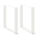 Picioare de masă în formă de U, 2 buc., alb, 90x(72-73) cm, oțel - WALTI WALTI