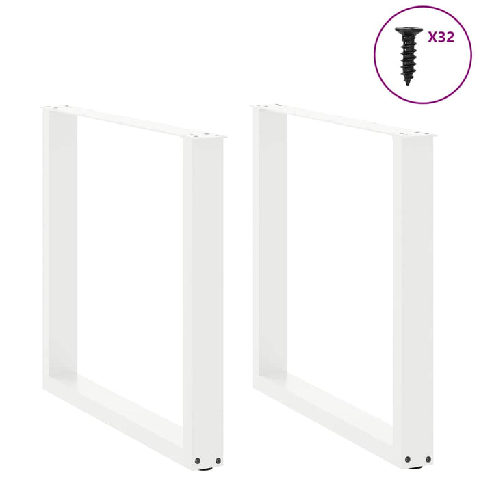Picioare de masă în formă de U, 2 buc., alb, 90x(72-73) cm, oțel - WALTI WALTI