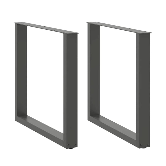 Picioare de masă în formă de U, 2 buc., antracit, 90x(72-73) cm, oțel WALTI