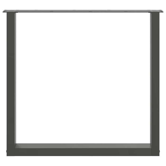 Picioare de masă în formă de U, 2 buc., antracit, 90x(72-73) cm, oțel WALTI