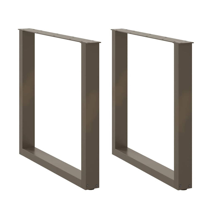 Picioare de masă în formă de U, 2 buc., oțel natural, 90x(72-73) cm WALTI