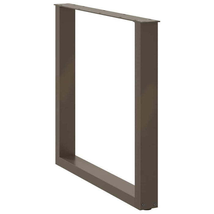 Picioare de masă în formă de U, 2 buc., oțel natural, 90x(72-73) cm WALTI