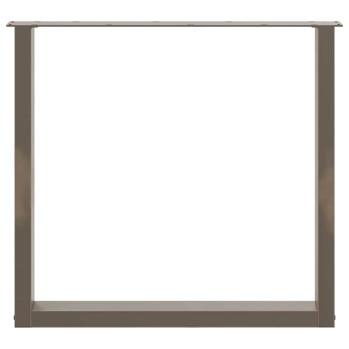 Picioare de masă în formă de U, 2 buc., oțel natural, 90x(72-73) cm WALTI