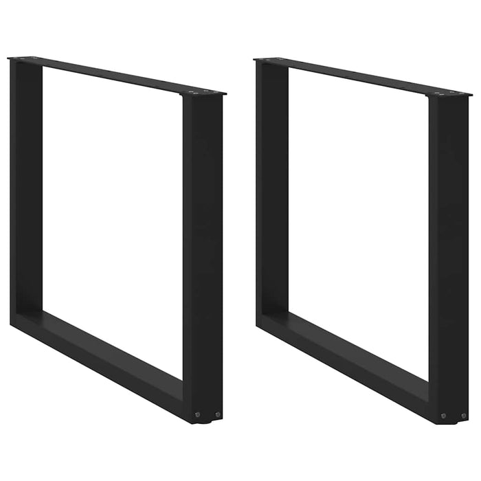 Picioare de masă în formă de U, 2 buc., negru, 100x(72-73) cm, oțel - WALTI WALTI