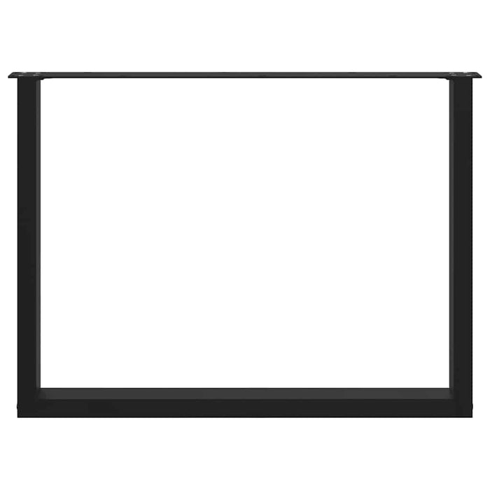 Picioare de masă în formă de U, 2 buc., negru, 100x(72-73) cm, oțel - WALTI WALTI