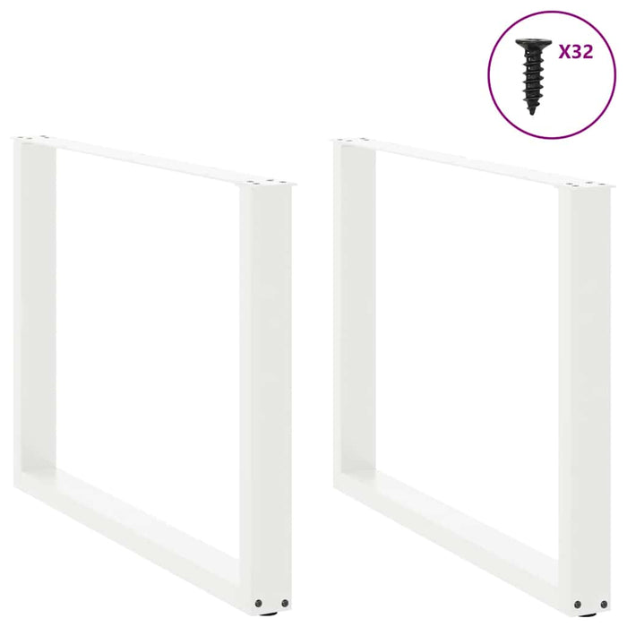 Picioare de masă în formă de U, 2 buc., alb, 100 x (72-73) cm, oțel WALTI
