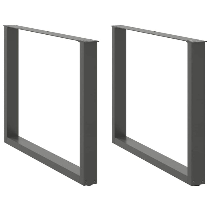 Picioare de masă în formă de U, 2 buc., antracit, 100x(72-73) cm, oțel WALTI
