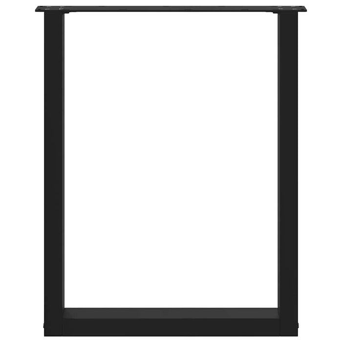 Picioare de masă în formă de U, 3 buc., negru, 70x(72-73) cm, oțel WALTI