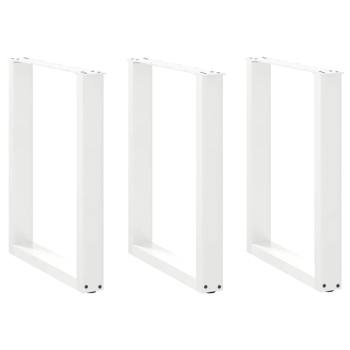 Picioare de masă în formă de U, 3 buc., alb, 70x(72-73) cm, oțel - WALTI WALTI