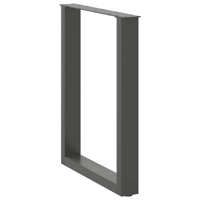 Picioare de masă în formă de U, 3 buc., antracit, 70x(72-73) cm, oțel WALTI