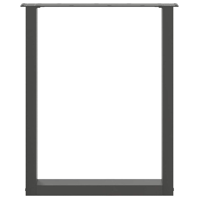 Picioare de masă în formă de U, 3 buc., antracit, 70x(72-73) cm, oțel WALTI