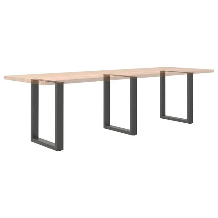 Picioare de masă în formă de U, 3 buc., antracit, 70x(72-73) cm, oțel - WALTI WALTI