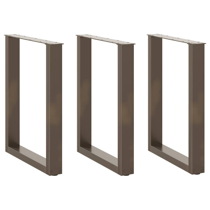 Picioare de masă în formă de U, 3 buc., oțel natural, 70x(72-73) cm WALTI
