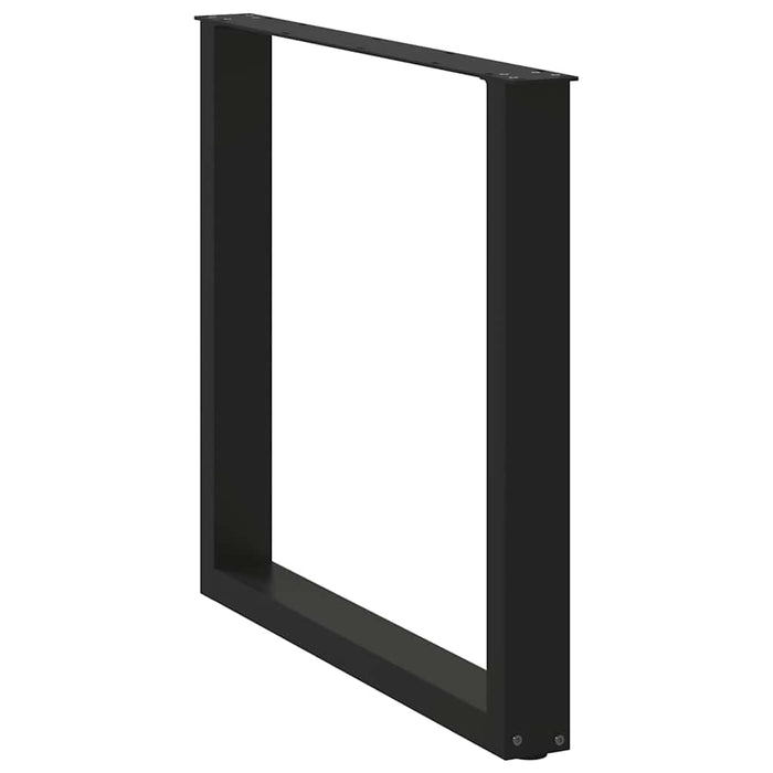 Picioare de masă în formă de U, 3 buc., negru, 80x(72-73) cm, oțel WALTI