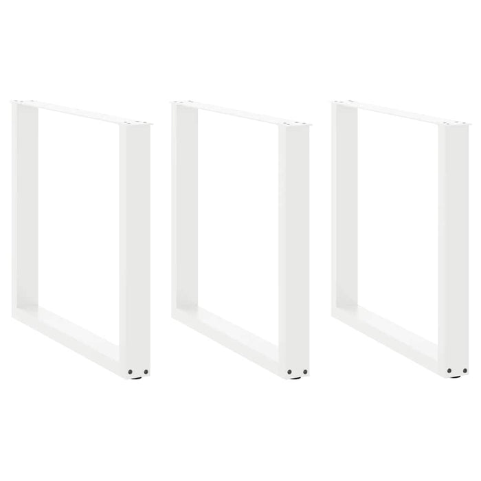 Picioare de masă în formă de U, 3 buc., alb, 80x(72-73) cm, oțel WALTI