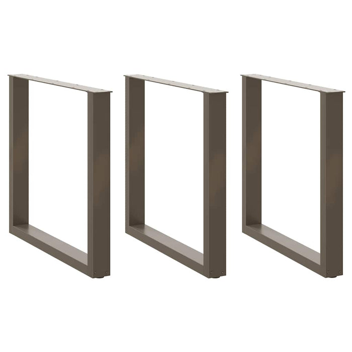 Picioare de masă în formă de U, 3 buc., oțel natural, 80x(72-73) cm WALTI