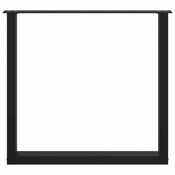 Picioare de masă în formă de U, 3 buc., negru, 90x(72-73) cm, oțel WALTI