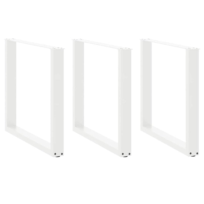 Picioare de masă în formă de U, 3 buc., alb, 90x(72-73) cm, oțel WALTI