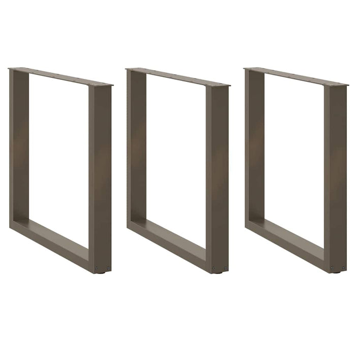 Picioare de masă în formă de U, 3 buc., oțel natural, 90x(72-73) cm WALTI