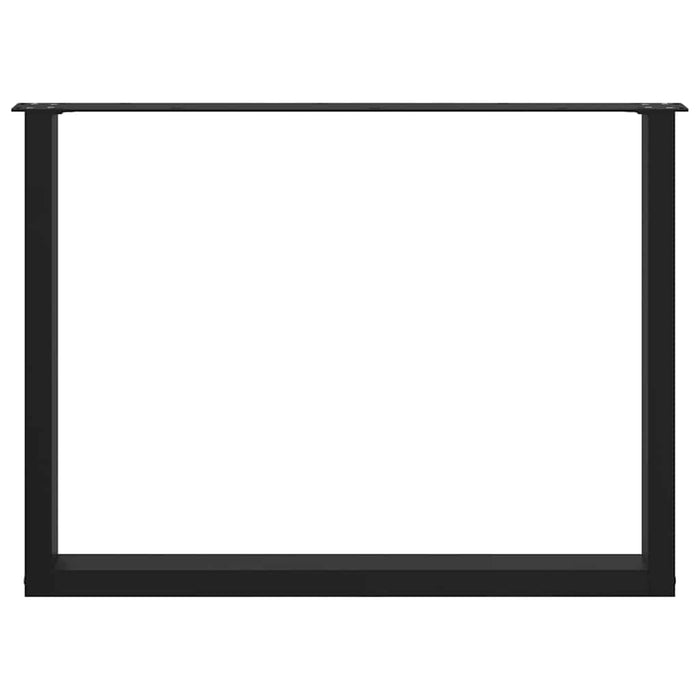 Picioare de masă în formă de U, 3 buc., negru, 100x(72-73) cm, oțel WALTI