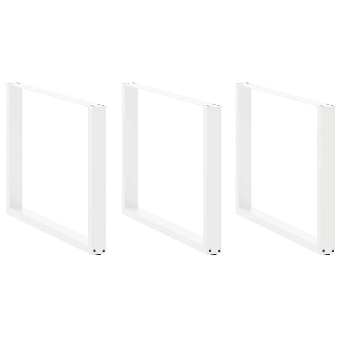 Picioare de masă în formă de U, 3 buc., alb, 100 x (72-73) cm, oțel WALTI